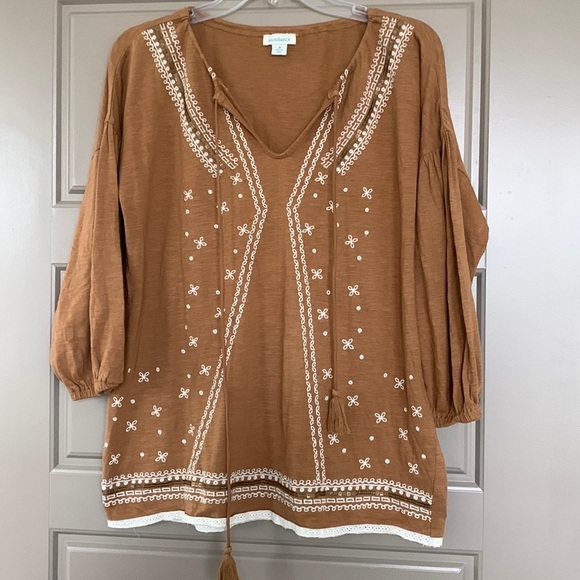 SUNDANCE ARTIE EMBROIDERED TASSEL TOP MEDIUM - Picture 2 of 6